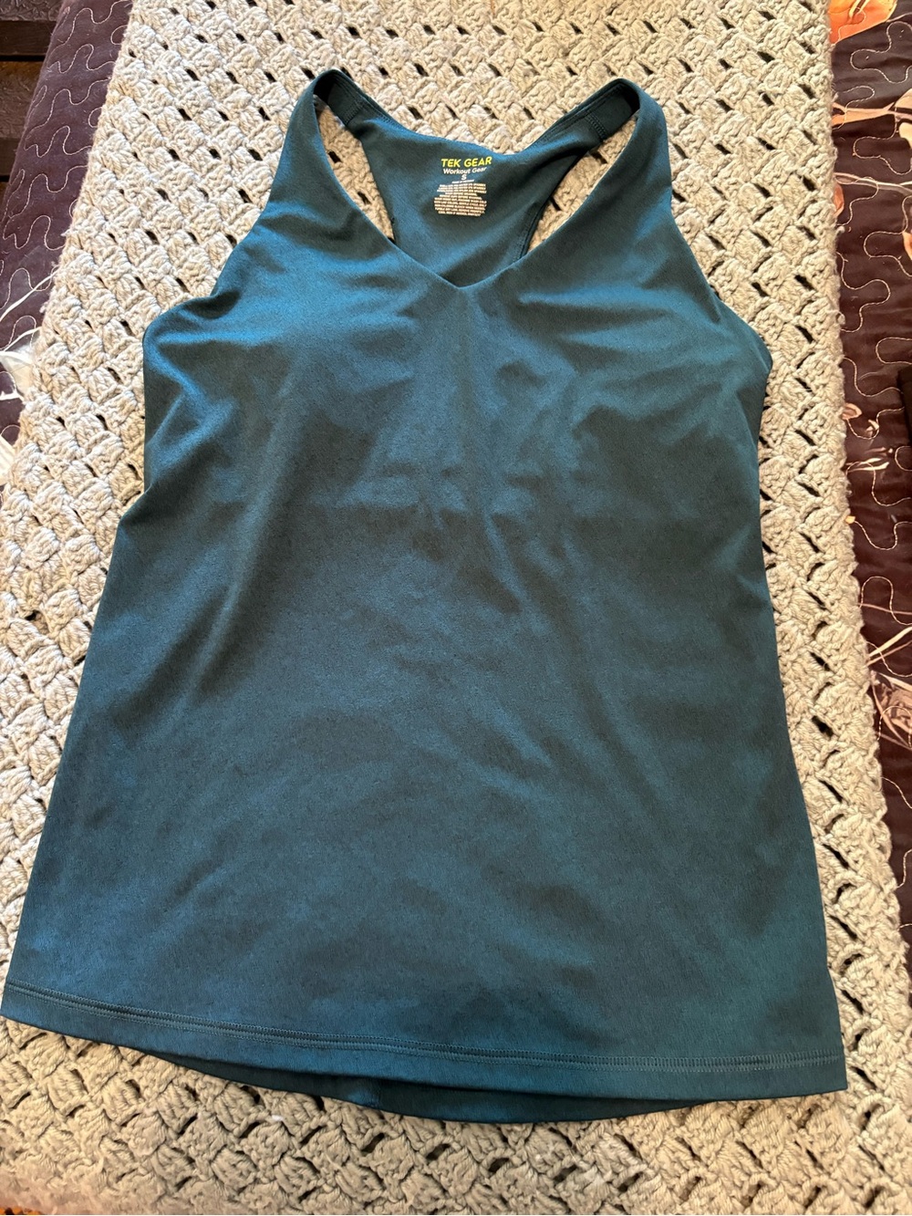 Tek Gear and Gaiam workout yoga tanks and running shorts.